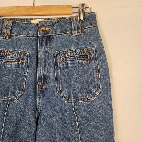 Sezane Blue Flare Jeans - Picture 4 of 8